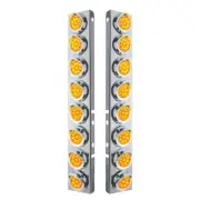 Peterbilt Air Cleaner Bracket Reflector Lights & Visors - Amber LED/Amber Lens