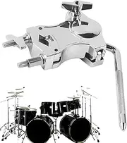 Drum Rack Mount Bracket - Heavy-Duty Tom Holder, Zinc Alloy Clamp | Sturdy Multi-Purpose Drum Stand Accessory with Adjustable Lock, Reliable Support Enhances Setup for Gigs, Practice, Recording