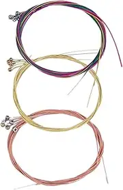 GOOHOCHY 3 Sets Folk String Set Replacement Acoustic Classical Guitar Strings Music Instrument Accessories Pure Sound Comfortable Easy to Carry