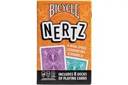 Bicycle Nertz Playing Card Game, 8 Decks of Playing Cards, Fast, Fun, Competitive Multiplayer Solitaire Game, Up to 8 Players, Jumbo Index