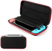 ENGFYADSY Carrying Case for Nintendo Switch/Switch Oled，with 10 Cartridges Protective Hard Shell Travel Carrying Case Pouch for Travel(Black) (black)
