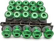 Motorcycle Fairing Screws Clips Body Spring Bolt Kit Accessories for CBR600R R1000RR 1100XX 929 VTX1300(Green)