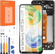 Arbilato Screen for Samsung Galaxy A04s Replacement Screen for SM-A047F LCD Screen SM-A047F/DS Assembly Repair Parts Touch Digitizer (Black with Frame, 6.5 Inches)