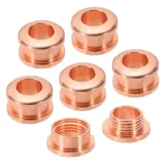 5mm(1/5 Inch) Brass Hole Eyelets, 6 Pcs Arc Surface Grommets, Red Copper