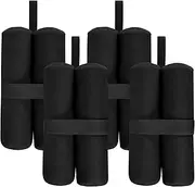 4Pcs Sand Bag 38lbs Oxford Fabric for Heavy Duty Canopy Tent 600D Heavy Duty Leg Weights for Gazebo Patio Umbrellas Tent Camping Picnic Activities (Black)