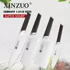Kitchen Knife Set German Steel Wood Handle Chef Cleaver Utility Bone Chop 4Pcs 4