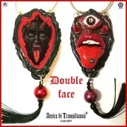 Satanic Talisman Pendant Amulet Necklace Krampus Gothic Pan Pagan Devil Baphomet