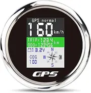 85MM GPS Speedometer Gauge MPH Boat Speedometer Waterproof Replacement Digital Speedometers Odometer for Car Truck Motorcycle Speedometer with GPS Antenna Km/h mph Knot Adjustable 9-32V