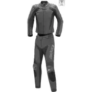 Assen Ladies Black 2PC Leather Motorcycle Suit