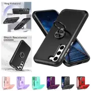 For Samsung Galaxy S24 S23 Ultra/S21 S23 FE/S22 + Slim Magnetic Ring Stand Case