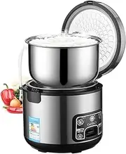 Electric rice cooker with multifunctional stainless steel inner pot for steaming, stewing and braising, anti overflow and fast cooking, a must-have small appliance for dormitory/home kitchens (4L)