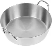 STOBAZA Stainless Steel Double Ear Condiment Dish Snack Bowl Dipping Sauce Bowl Handle for Kitchen Restaurant