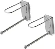 2 Pcs Hanger Storage Rack Hanger Wall-Mounted Storage Laundry Hanging Shelves Hangers Clips Wall Hanging Storage Multi Clothes Hanger Rack Metal Coat Hanger Shelf