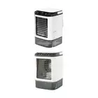 3 in 1 Evaporative Air Cooling Fan Humidifier with 7 LED Lights 3 Speeds Mini