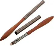 LIFKOME 2 Pcs Nail Pen Nail Art Polish Pen Gel Polish Pens Finger Nail Brush Nail Drawing Brush French Manicure Brush Gradient Painting Gel Pens French Tip Brush Wooden Brown