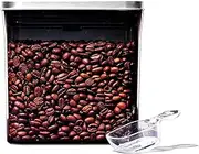 OXO Steel POP Coffee Container with Scoop- 1.7 Qt for Coffee, Tea and More,Grey