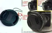 FRONT SNAP ON LENS CAP DIRECTLY to CAMERA NIKON COOLPIX P510 P-510 +HOLDER