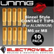 Unimig M6 M8 Aluminium Contact Tips MB14 MB15 MB24 MB36 Binzel Mig Welding Torch