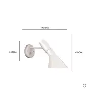 Nordic Minimalist Aj Wall Light Bedroom Living Room Bedside Switch Lamp Retro Black Iron Aisle Stairwell Wall Sconce WHITE