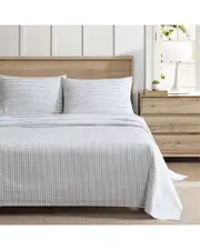 Eddie Bauer 200 Thread Count Ticking Stripe Percale Sheet Set