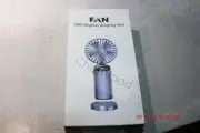 USB Rechargeable Digital Hand-Held Fan Portable Folding Mini Fan Cooling Cooler
