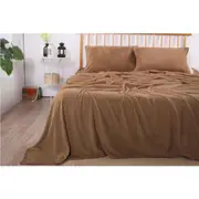 Ramesses Teddy Fleece Sheet Set Queen / Burgundy