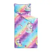 Wake In Cloud - Toddler Nap Mat with Pillow and Blanket for Kids Girls in Kin...