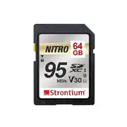 Strontium Nitro SD Card 95MB/s 64GB for Smartphones/Tablets/DSLRs