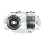 ALTERNATOR FREEWHEEL CLUTCH FITS: PORSCHE CAYENNE 3.0 DIESEL.PORSCHE PANAMERA