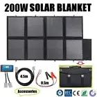 200W Folding Solar Panel Blanket Flexible Portable Bag 12V Battery Charging Mat