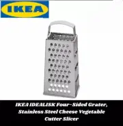 IKEA IDEALISK Four-Sided Grater, Stainless Steel Cheese Vegetable Cutter Slicer