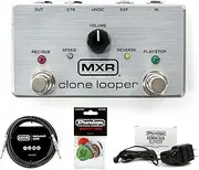 MXR M303 Clone Looper Pedal Bundle with Dunlop ECB003 Power Supply, Dunlop Variety Pick Pack, and MXR 10ft Instrument Cable
