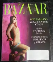 (NEW) HARPER’S BAZAAR MAGAZINE - FEBRUARY 2025- ZOE SALDANA - FREE US SHIP