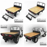 Rear Bucket Frame for RC4WD 1/10 TF2 LWD Chassis + Killerbody 1/10 LC70 Body TOY