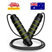 Adjustable Speed Jump Rope with Ball Bearings for Fitness, Tangle - Free (Green)