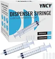 100 Pack 10ml Syringes with Cap, Luer Slip Tip, 10cc syringe Whole Pack Bulk Sterile Sealed, No Needle