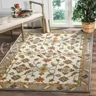 Rosalyn Traditional Handmade Wool Cream Grey Floor Rug 4 x Sizes **FREE DELIVERY