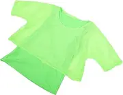 [AKOOSY] Neon Fishnet Crop Tops and Sleeves for Women Ideal for Retro 1980s Themed Dance Parties and Celebrations Party Outfits