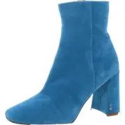 Sam Edelman Womens Codie Blue Suede Square Toe Booties 7 Medium (B,M) BHFO 5529