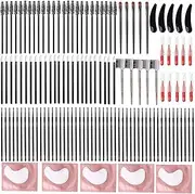 Lash Lift And T-i-n-t Tools, Lash Lifting Supplies, Brow Lamination Brushes, DIY Eyelash Perm Accessories At Home, Portable Brush Kit With Eye Pads All in one Individual 5 packs For Professional Use