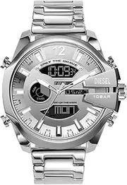 [Diesel] Men's Silver Stainless Steel Mega Chief Analogue Watch, 51mm