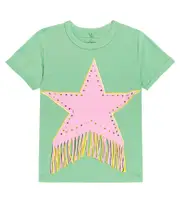 [Stella McCartney Kids] Stella McCartney Kids Embellished cotton T-shirt Y 4 multicoloured