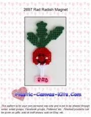 Rad Radish Magnet-Plastic Canvas Pattern or Kit