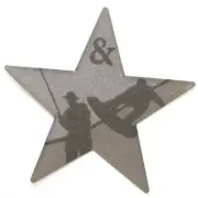 Chaparral Boat Raised Star Decal 14.00839 | 19 H2O Fish Ski Silver