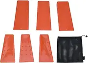 6 Pcs Felling Wedges with Spikes, Red Plastic Volume Tree Cutting Wedges, Splitting Wedge, Logging Tools and Equipment, Chainsaw Wedges for Woodworking