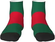 [YANYU] Flag Of Bangladesh Print Workout Everyday Socks For Men And Women All Seasons Comfortable Adult Socks