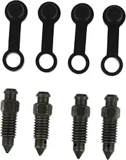 ULTECHNOVO 12 Sets Brake Master Cylinder Bleed Screw Bolt Motorcycle Exhaust Screw of Bolt Dust Caps and Portable for Motorcycles