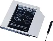 QUMOX Laptop 2nd HDD SSD DVD Bay Caddy Adapter for 2.5''/12.7mm Universal CD/DVD-ROM SATA to SATA Hard Drive External Enclosure