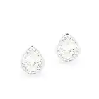 Sparkly Crystal Pear Shaped Earrings, Swarovski Crystal, Handmade Gift for Her