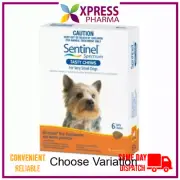 SENTINEL SPECTRUM Flea Heartworm Control for Dogs 0-4kgKg chew - Orange